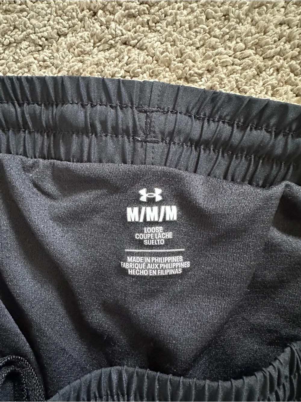 Under Armour Women’s Black Athletic Shorts with Logo
